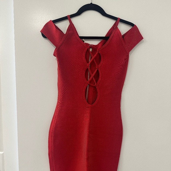 House of CB Red Bandage Dress - Picture 1 of 4